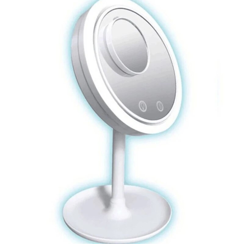 Espejo LED 3 en 1 con Luz + Lupa 5x y Ventilador - Imagen 4