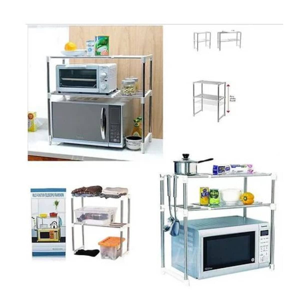 Organizador Triple de Acero para Microondas - Imagen 2