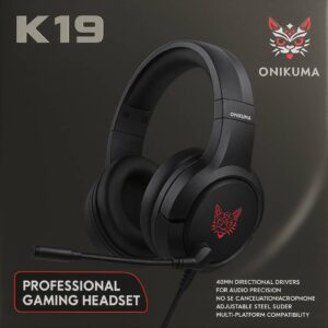Audífonos Gamer Onikuma K19 con Micrófono y Luz LED RGB