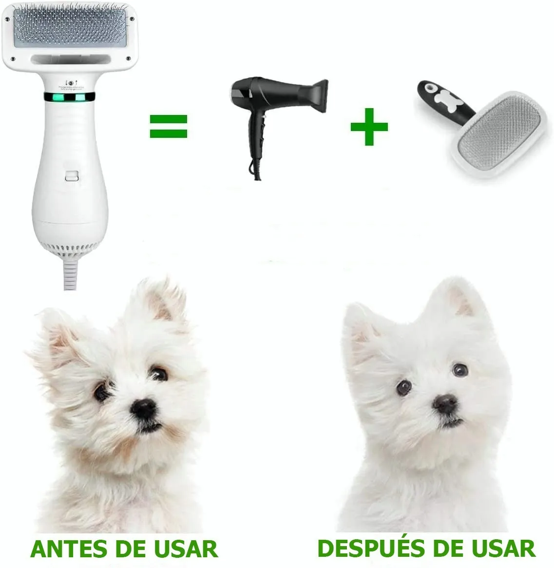 Cepillo Secador 2 en 1 con Aspirador para Mascotas - Imagen 5