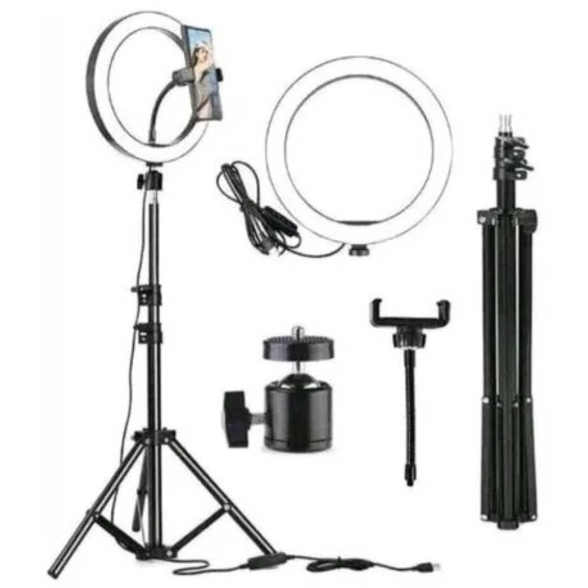 Aro de Luz LED 26 cm con Trípode 2.1 m - Imagen 2