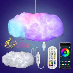 Lámpara Nube Gamer LED RGB con Control Remoto y Bluetooth