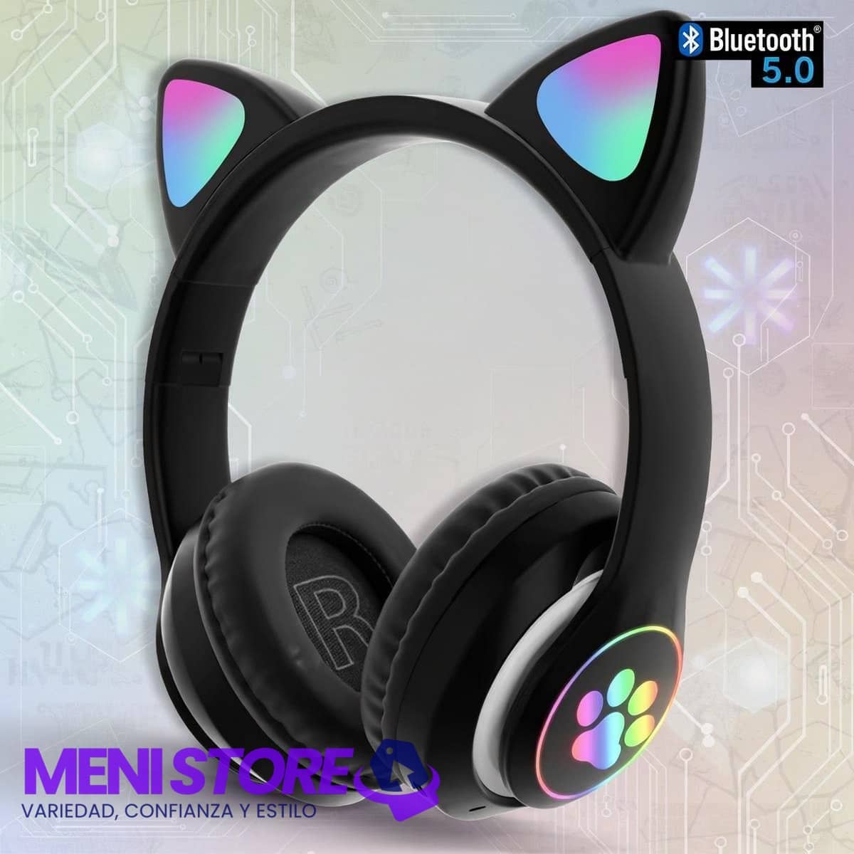 Audífonos Bluetooth 5.0 Pata de Gato