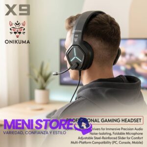 Audífonos Gamer Onikuma X9 con Micrófono y Luces LED RGB