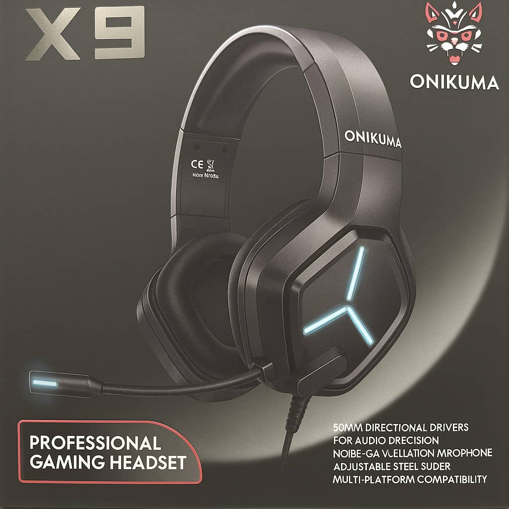 Audífonos Gamer Onikuma X9 con Micrófono y Luces LED RGB - Imagen 2