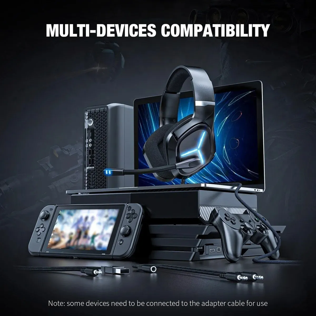 Audífonos Gamer Onikuma X9 con Micrófono y Luces LED RGB - Imagen 6